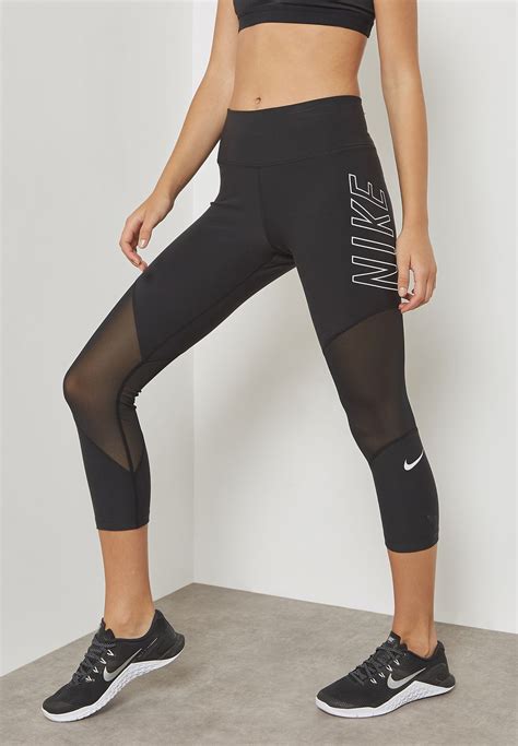 Buy Nike black Power Mesh Cropped Leggings for Women in MENA, Worldwide ...