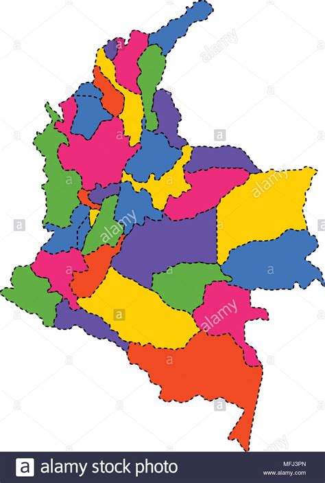 Political Map Of Colombia Stock Vector Image And Art Alamy