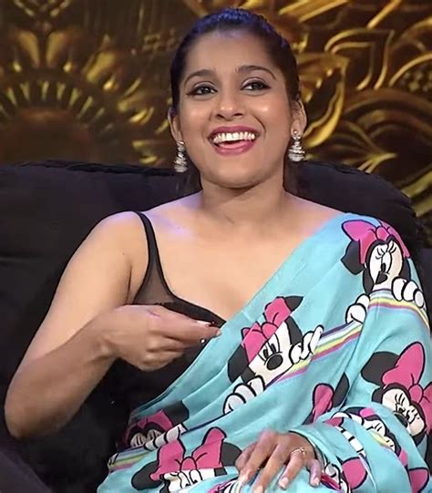 Rashmi Gautam Latest Transparent Saree And Sleeveless Blouse Photos From Extra Jabardasth Tv