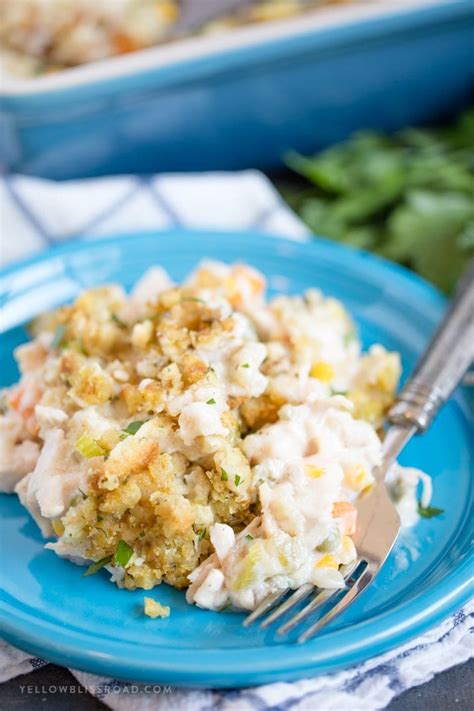 Easy Leftover Turkey Casserole With Stuffing Recipe