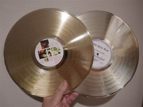 Custom Gold Silver Platinum Award Vinyl Record Two Sided Etsy