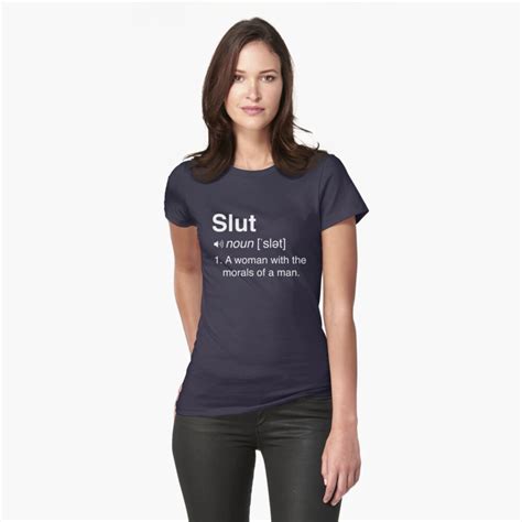 Funny Slut Definition Womens T Shirt By Bawdy Redbubble