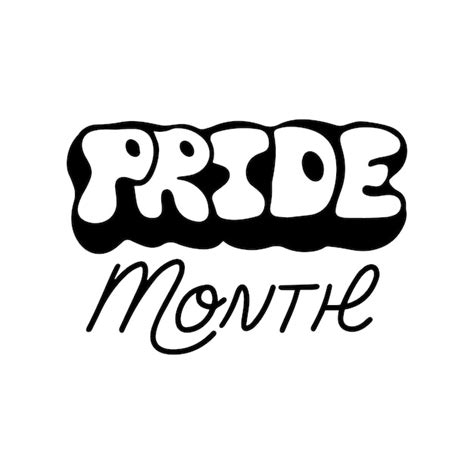 premium vector pride month hand lettering gay parade slogan