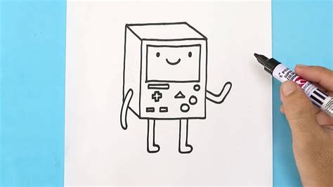 How To Draw Bmo Adventure Time Step By Step Youtube