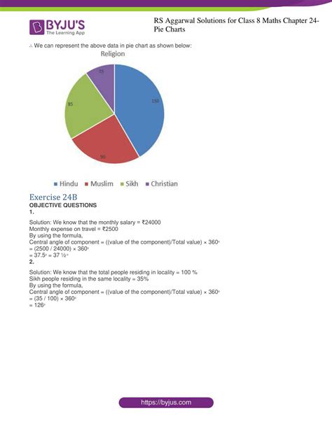 Class 8 math board solution in bd pdf, epub ebook class 8 bangla. RS Aggarwal Solutions for Class 8 Chapter 24 - Pie Charts ...
