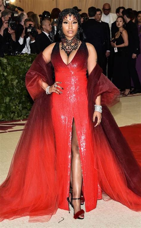 Nicki Minaj From 2018 Met Gala Red Carpet Fashion Gala Dresses Met