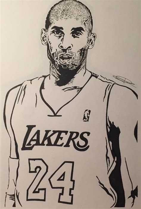 How To Draw Kobe Bryant Printable Step By Step Drawing Sheet How To Draw Kobe Bryant Draw