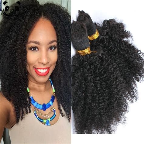 From natural looking kinky braids to micro dread braids. Human Braiding Hair Bulk No Weft Afro Kinky Bulk Hair For ...