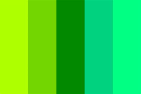 Using A Green Color Palette And The Various Shades Of Green