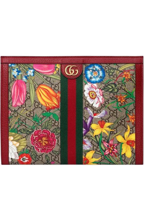 Gucci Ophidia Floral Gg Supreme Canvas Pouch Nordstrom Canvas Pouch