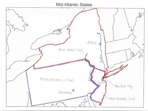 35 Map Of Mid Atlantic Maps Database Source