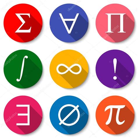 Ilustracion De Simbolos De La Matematicas Conjunto De Iconos Matematica