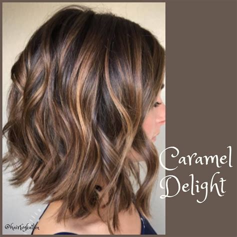 Caramel Highlights On Dark Brown Hair Short Caramel Hair Hair Color