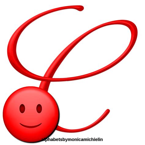 Monica Michielin Alphabets Red Smile Emoticon Emoji Alphabet Png