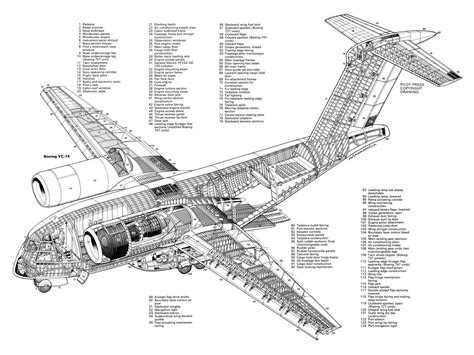 Boeing Yc 14 Technical Illustration 飛行機
