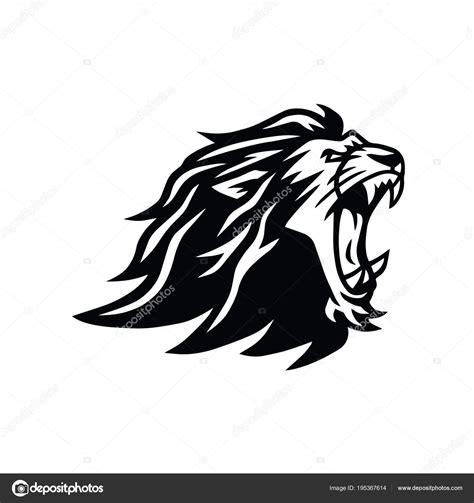 Roaring Lion Head Logo Vector Stock Vector Image By ©vectorfarmer