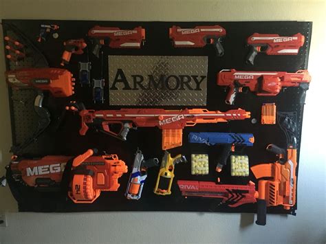 Have a bunch of nerf guns laying around and want to get them out of the way and also add an awesome nerf gun rack to your. Pin on nerf gun party