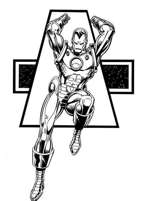 Marvel Heroes Iron Man Coloring Page - NetArt