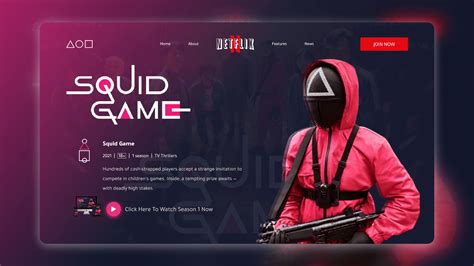 Squid Game Uxui Landing Page On Behance