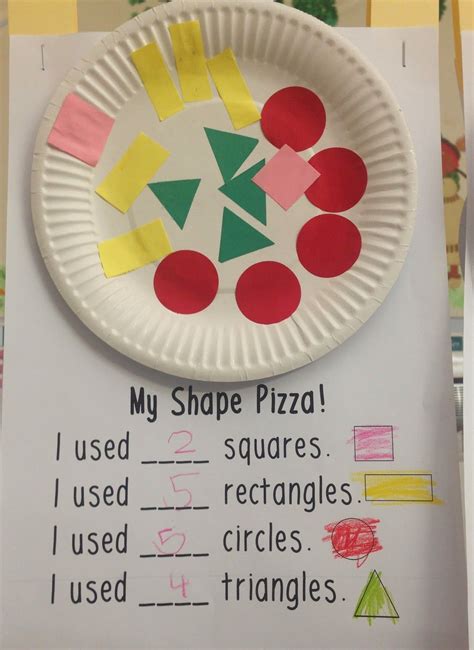 Kindergarten Shapes Activity Subtraction 4 Worksheets Free