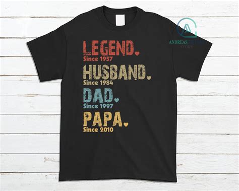 Fathers Day Shirt Personalized Shirt Legend Husband Dad Papa Etsy
