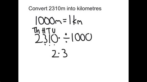 Converting Between Metres M And Kilometres Km Youtube