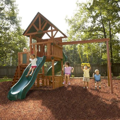 Southampton Wood Complete Ready To Assemble Swing Set Kit 5 Swing Set