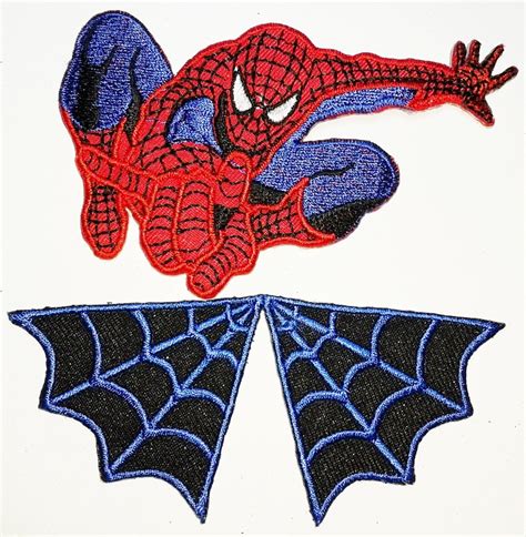 Embroidered Ecusson Brode Iron On Patch Spiderman Patches Hero Cartoon