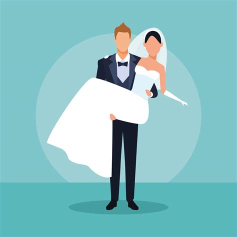 Wedding Couple Cartoon 663106 Vector Art At Vecteezy