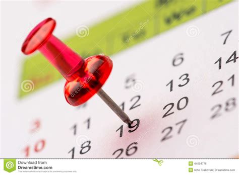 Pin On Calendar Stock Photo Image Of Needle Date Blue 44554776