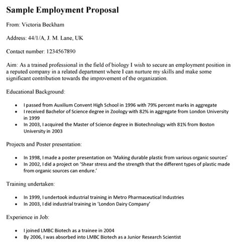 Training will allow the company to achieve streamlined processes, improve customer service and increase productivity. Employment Proposal Template