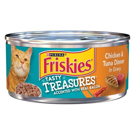 The best wet cat foods for weight loss reviews. Purina Friskies Chicken and Tuna Tasty Treasures Cat Food ...
