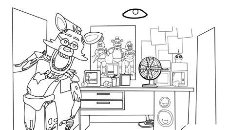 Download or print this amazing coloring page: Free Printable Five Nights At Freddy's (FNAF) Coloring Pages