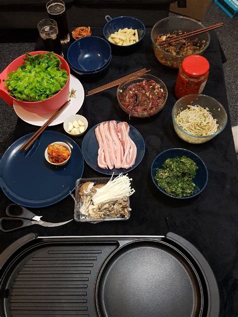 Korean Bbq At Home With Homemade Kimchi And Bachan Rkoreanfood