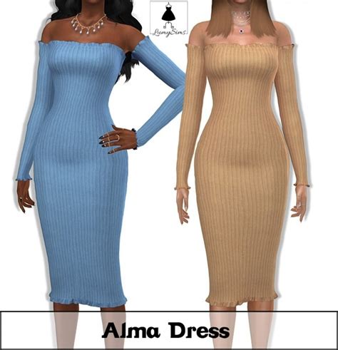 Alma Dress At Lumy Sims Sims 4 Updates