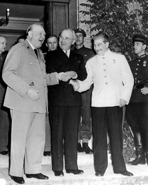 Harry Truman With Churchill And Stalin