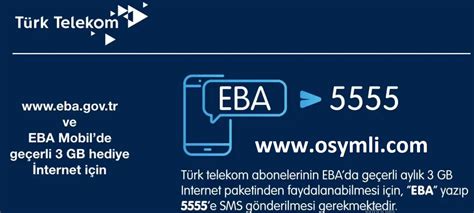 Türk Telekom 3 GB EBA Hediye İnternet Kampanya Osymli com