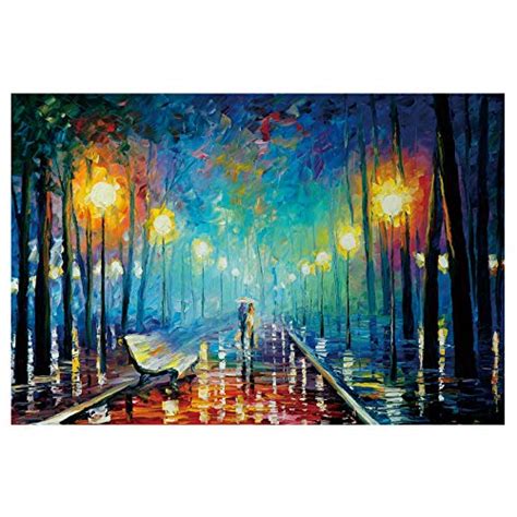 Caremoo Jigsaw Puzzle 1000 Pieces For Adults Rainy Night Walk