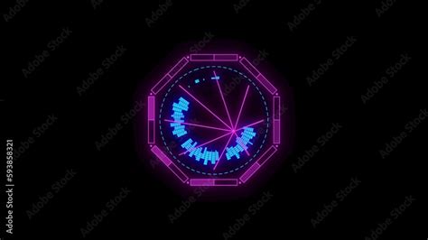 Cyberpunk Hud Polygons Animated Hud Infographic Element Composed Of