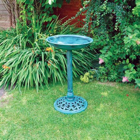 Traditional Resin Bird Bath Table For Garden Feeder Station Outdoor