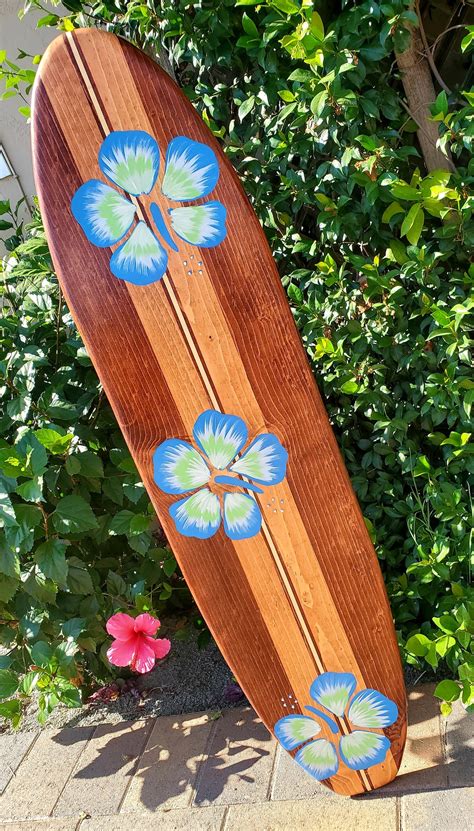 SURFBOARD WALL ART 4 120 Hawaiian Surf Beach Hibiscus Decor Etsy