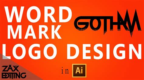 How To Make A Word Mark Logo Adobe Illustrator Tutorial Youtube
