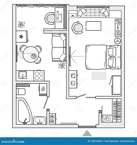 Floor Plan With Furniture Placement The Interior Design Project