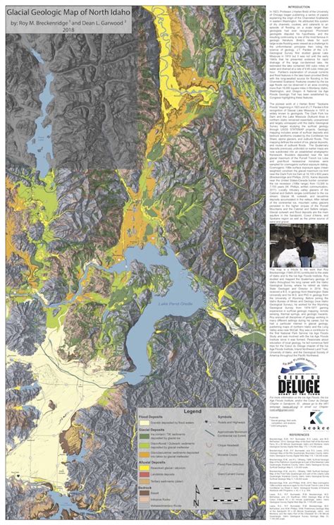 Glacial Geologic Map Keokee Co Publishing Inc Sandpoint Idaho