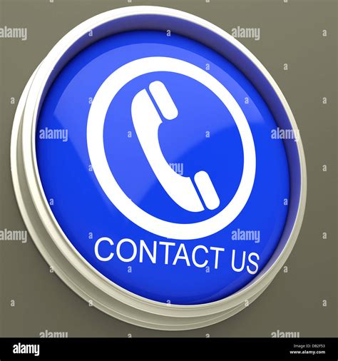 Contact Us Button Shows Assistance Stock Photo Alamy