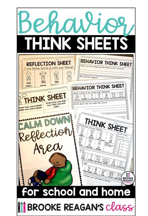 Free Printable Behavior Reflection Sheets Printable Word Searches