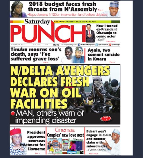 Naija Newspapers Todays The Punch Newspaper Headlines 4 November