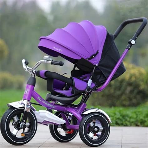 3 In 1 Baby Tricycle Bike Flat Lying Baby Carriage Stroller Trike