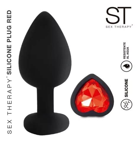 sex therapy plug anal medio silicona stras brillante corazon mercadolibre