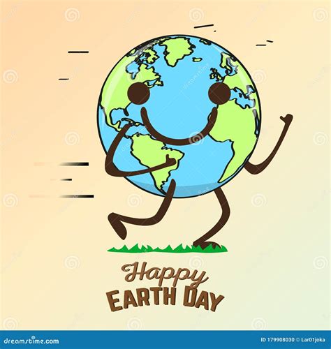 Afiche Del Feliz Día De La Tierra Ilustración Del Vector Ilustración